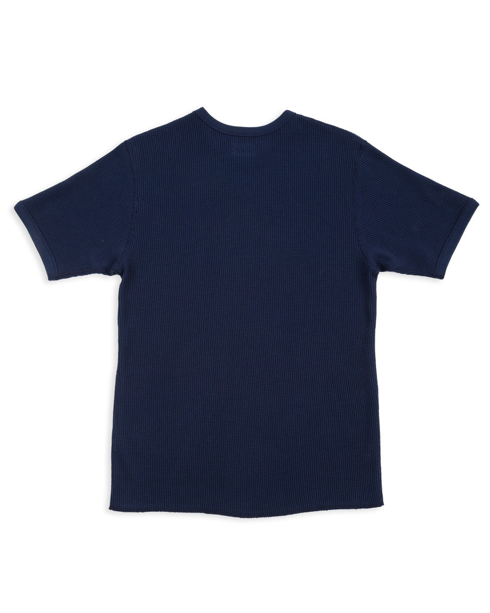 The Real McCoy's Waffle Thermal Shirt S/S - Navy - Standard & Strange