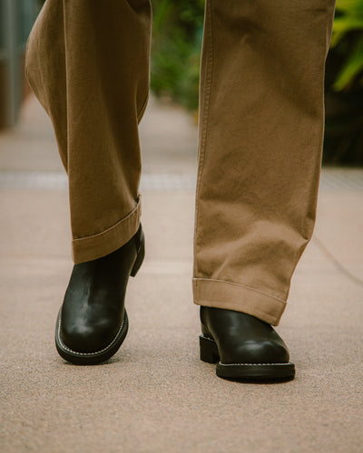 Casper Side Zip Boot - Black Kobe Shrink