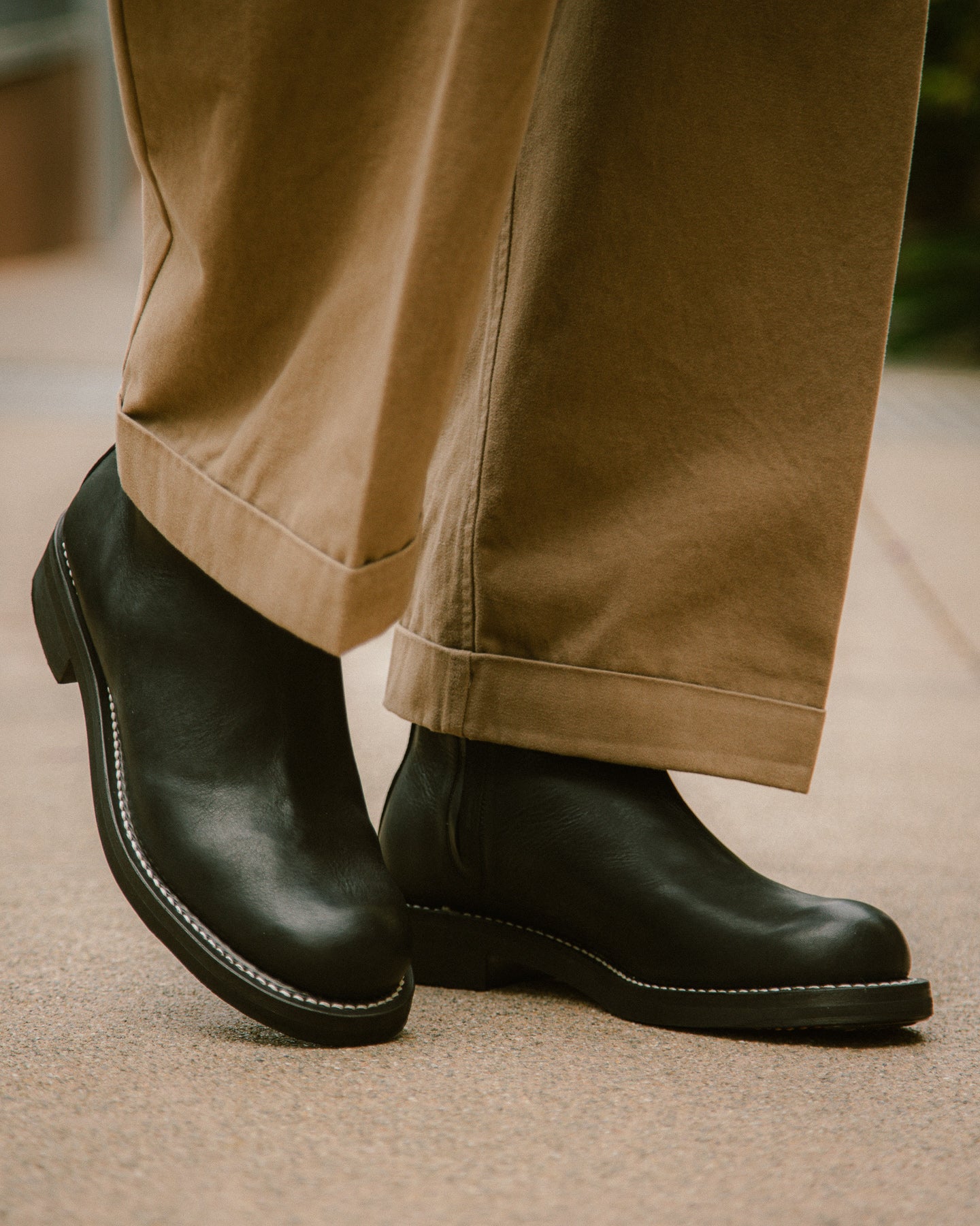 Casper Side Zip Boot - Black Kobe Shrink – Standard & Strange