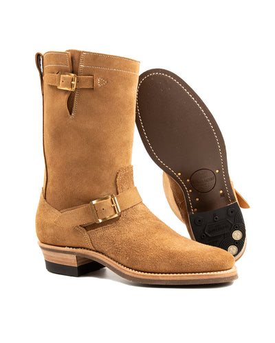 Rolling Dub Trio Griffin Engineer Boot - Dark Beige Suede - Standard & Strange