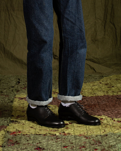 Rolling Dub Trio Masterpiece Derby Shoes - Black Japanese Box Calf - Standard & Strange