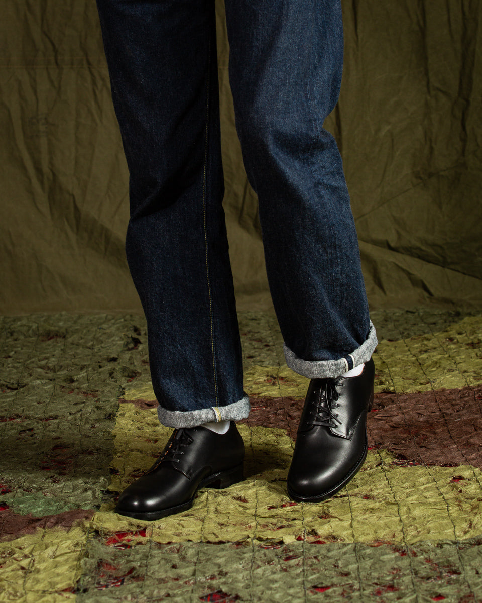 Rolling Dub Trio Masterpiece Derby Shoes - Black Japanese Box Calf - Standard & Strange