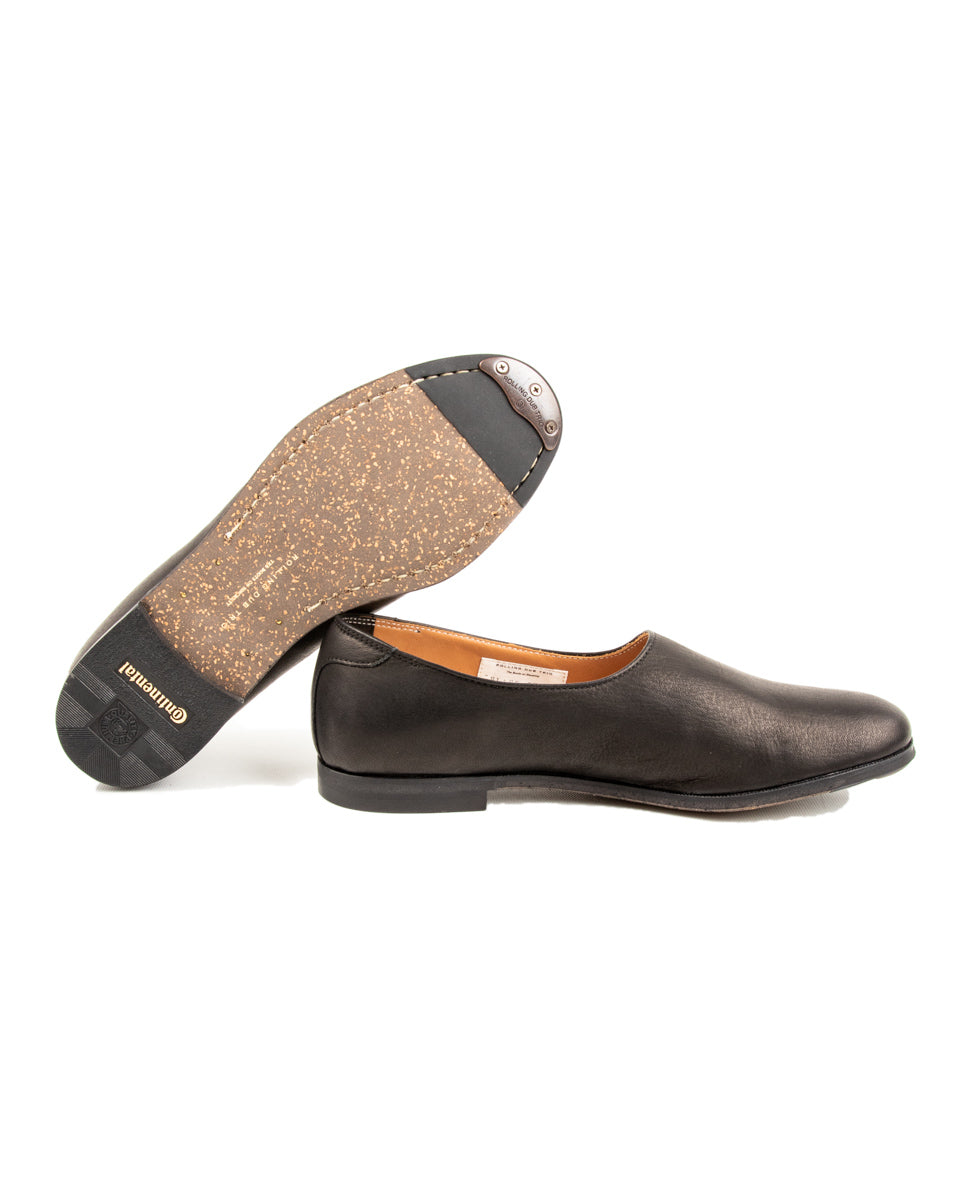 Rolling Dub Trio Swan Slip On - Black Deerskin - Standard & Strange
