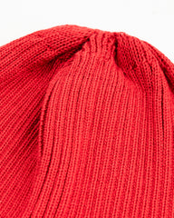 RoToTo Cotton Roll-Up Beanie - Dark Red - Standard & Strange