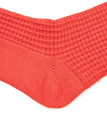 RoToTo Cotton Waffle Socks - Light Red - Standard & Strange
