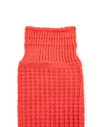 RoToTo Cotton Waffle Socks - Light Red - Standard & Strange