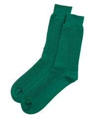 RoToTo Cotton Waffle Socks - Sea Green - Standard & Strange