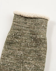RoToTo Double Face Merino/Organic Cotton Socks - Army Green - Standard & Strange