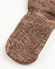 RoToTo Double Face Merino/Organic Cotton Socks - Dark Brown/Brown - Standard & Strange