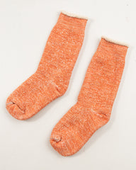 RoToTo Double Face Merino/Organic Cotton Socks - Orange - Standard & Strange