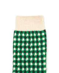 RoToTo Gingham Check Socks - Green - Standard & Strange