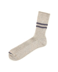 RoToTo Hemp/Organic Cotton Stripe Socks - Gray/Purple Haze - Standard & Strange