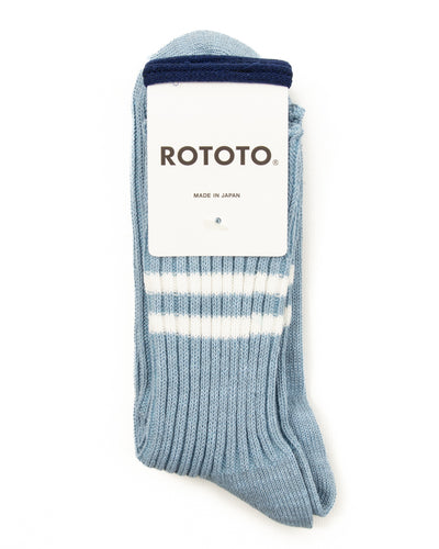 RoToTo Hemp/Organic Cotton Stripe Socks - Morning Blue/White - Standard & Strange