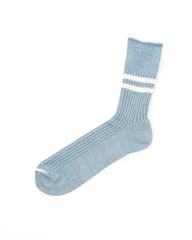 RoToTo Hemp/Organic Cotton Stripe Socks - Morning Blue/White - Standard & Strange
