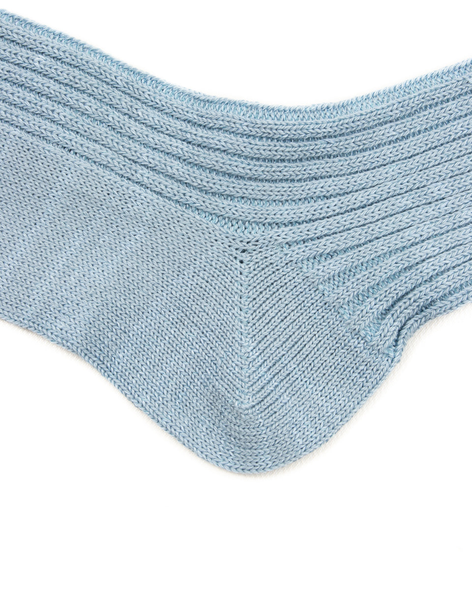 RoToTo Hemp/Organic Cotton Stripe Socks - Morning Blue/White - Standard & Strange