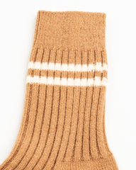 RoToTo Merino Lambswool Stripe Sock - Camel - Standard & Strange