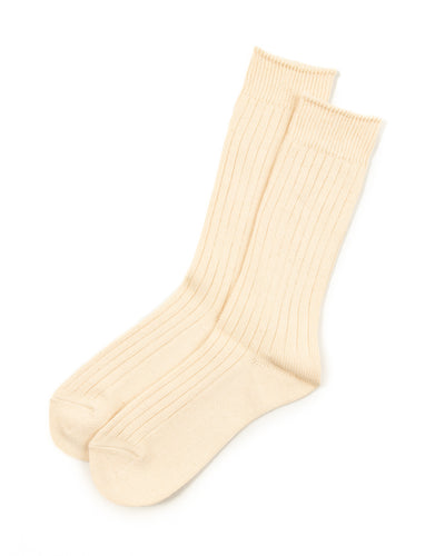 RoToTo Organic Cotton Daily 3-pack Sock - Ecru - Standard & Strange