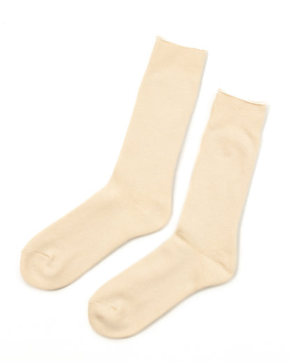 RoToTo Organic Cotton Daily 3-pack Sock - Ecru - Standard & Strange