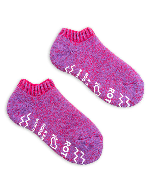 RoToTo Pile Socks Slipper - Dark Pink/Light Purple - Standard & Strange