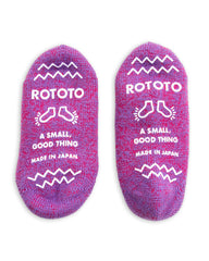 RoToTo Pile Socks Slipper - Dark Pink/Light Purple - Standard & Strange