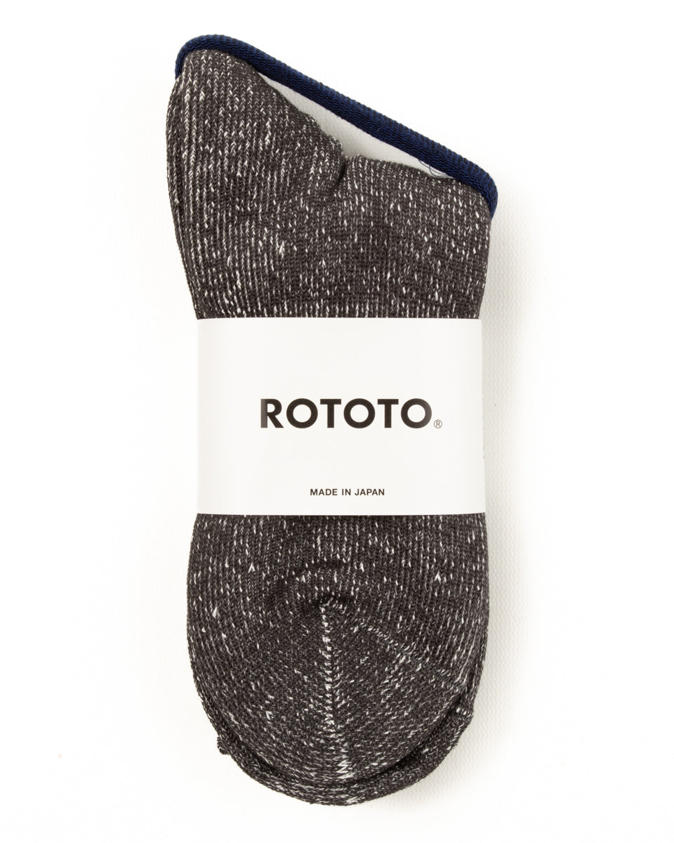RoToTo Washi Pile Crew Socks - Charcoal - Standard & Strange