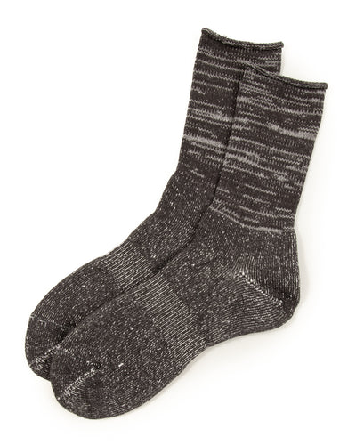 RoToTo Washi Pile Crew Socks - Charcoal - Standard & Strange