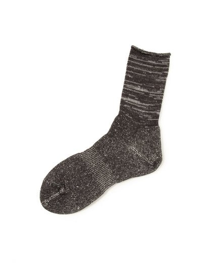 RoToTo Washi Pile Crew Socks - Charcoal - Standard & Strange