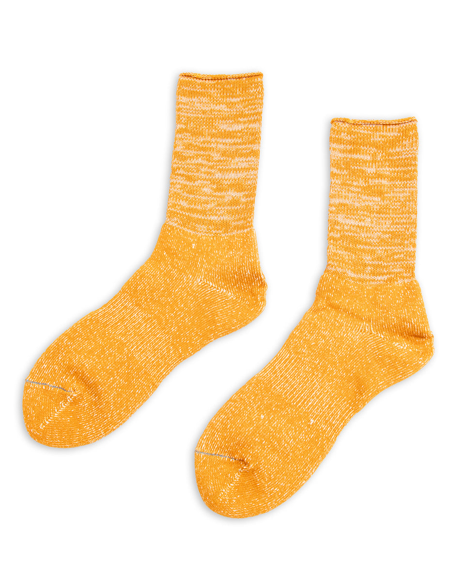 RoToTo Washi Pile Crew Socks - Yellow - Standard & Strange