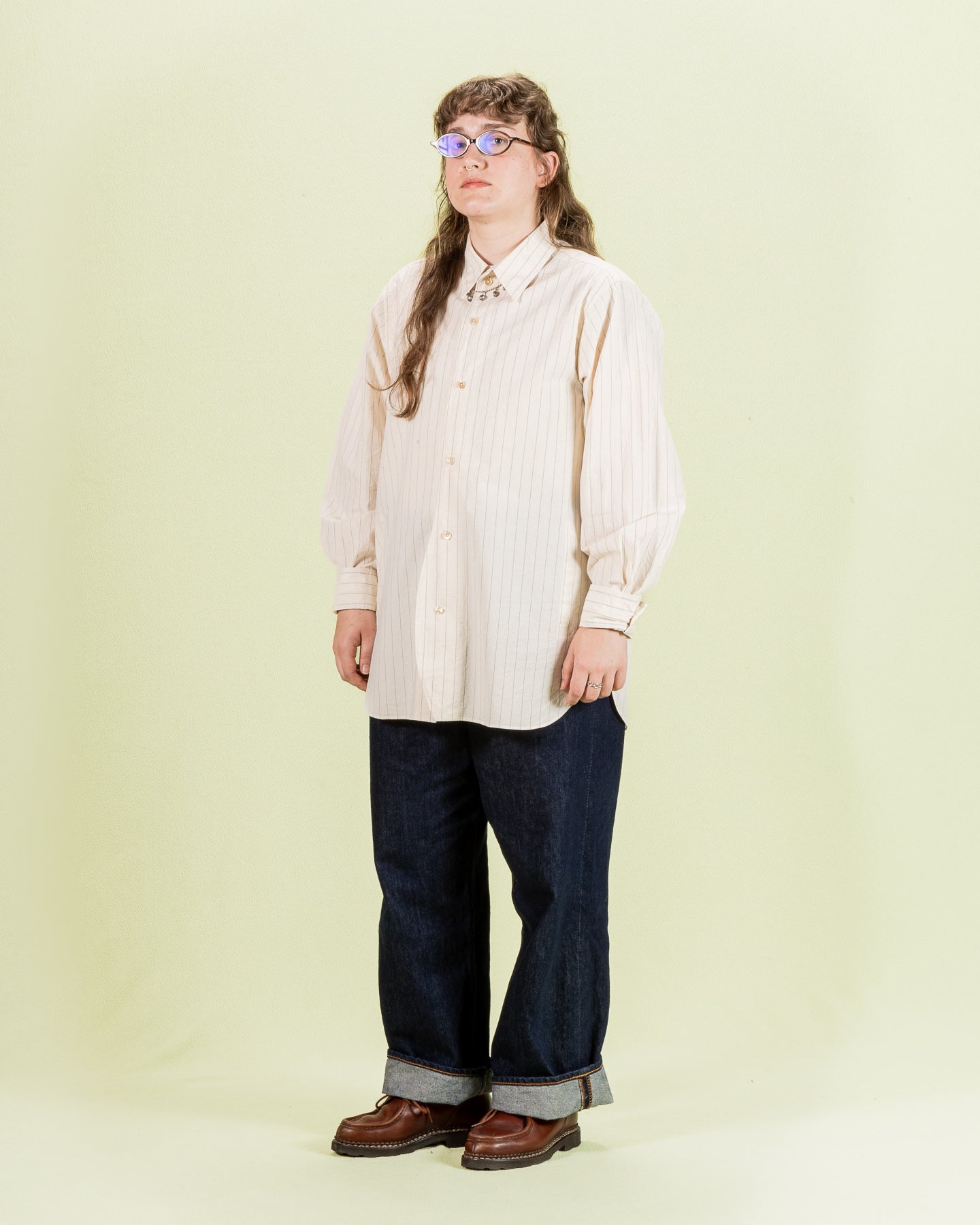 Senui Inside Pockets Shirt - Bed Linen Stripe - Standard & Strange