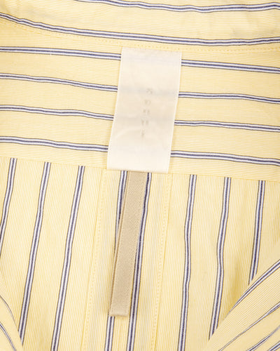 Senui Inside Pockets Shirt - Yellow Washed Fine Stripe - Standard & Strange