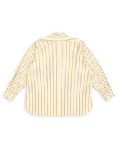 Senui Inside Pockets Shirt - Yellow Washed Fine Stripe - Standard & Strange