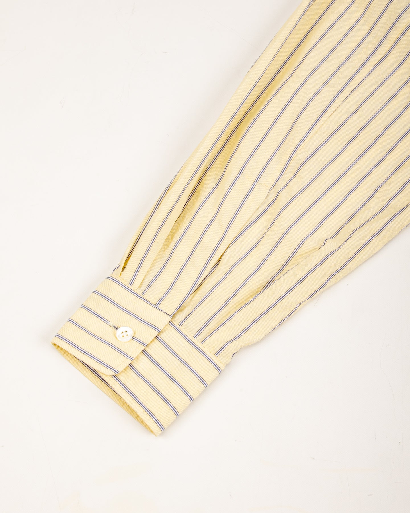 Senui Inside Pockets Shirt - Yellow Washed Fine Stripe - Standard & Strange