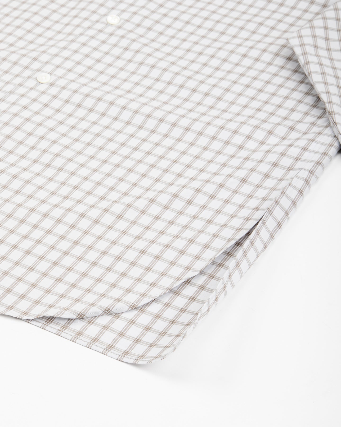 Senui Sally Side Slit Shirt - Green/Gray OG Typewriter Check 38/OS - Standard & Strange