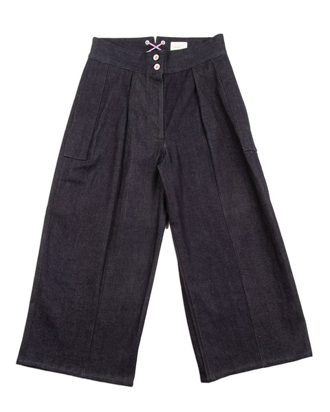 W'Menswear Crazy Border Trouser - Denim - Standard & Strange