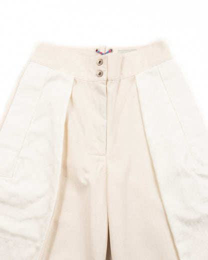 W'Menswear Crazy Border Trouser - Off-White - Standard & Strange