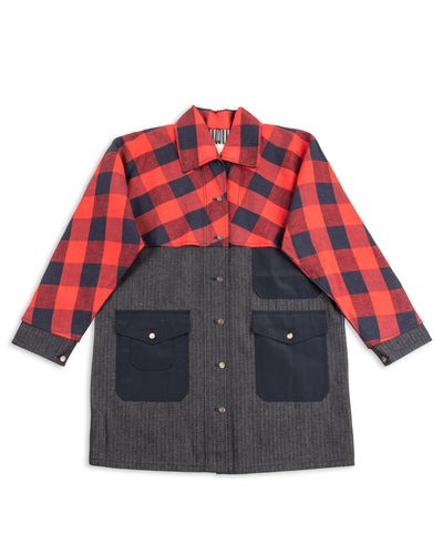 W'Menswear Hunter Fisher Coat - Denim/Red - Standard & Strange