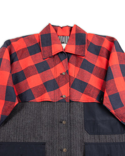 W'Menswear Hunter Fisher Coat - Denim/Red - Standard & Strange