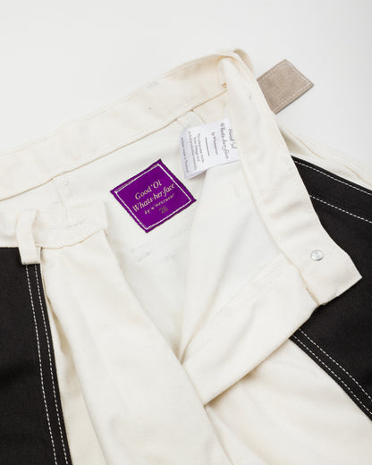 W'Menswear Unisex Freedom Flight Trouser - White/Black - Standard & Strange