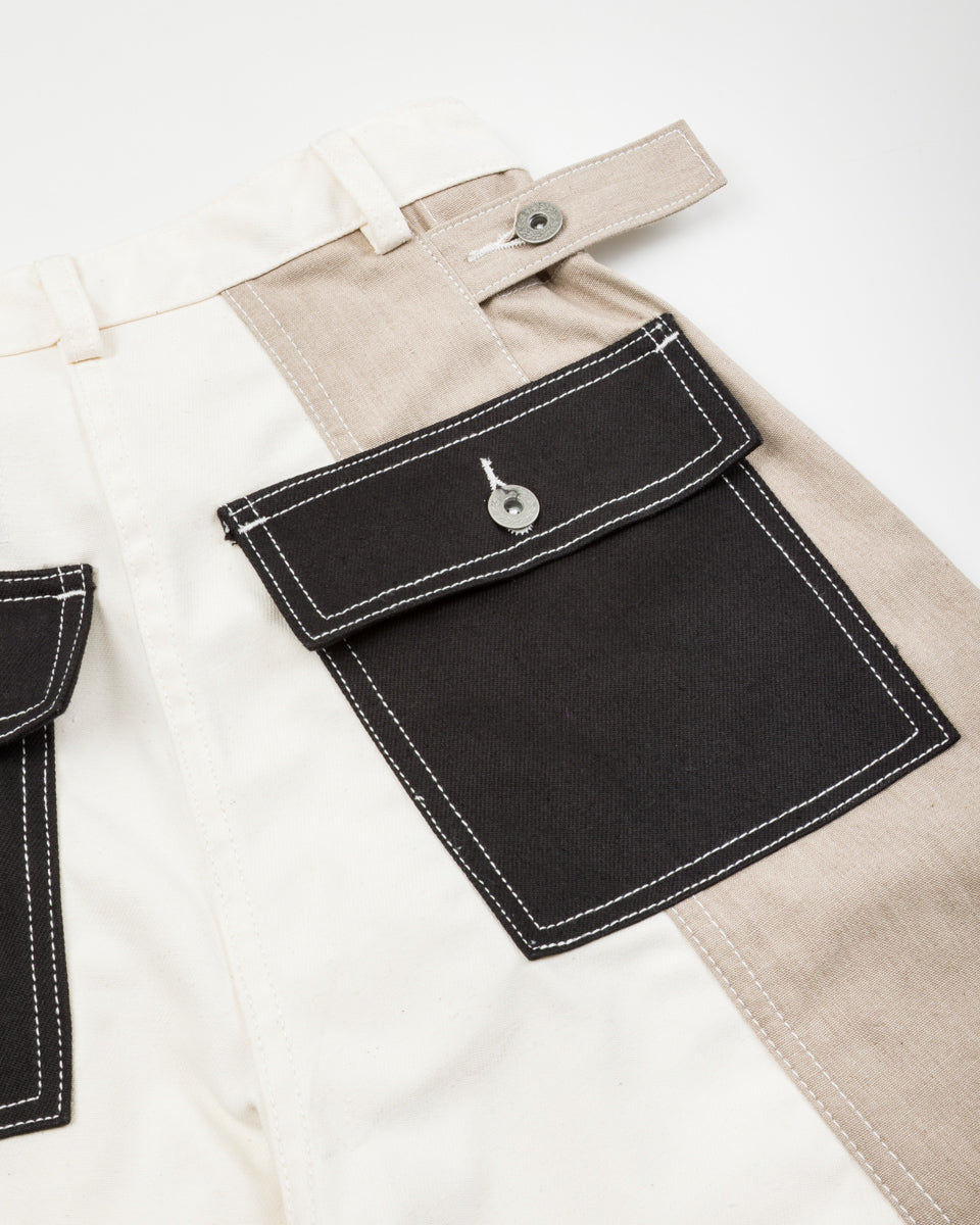 W'Menswear Unisex Freedom Flight Trouser - White/Black - Standard & Strange