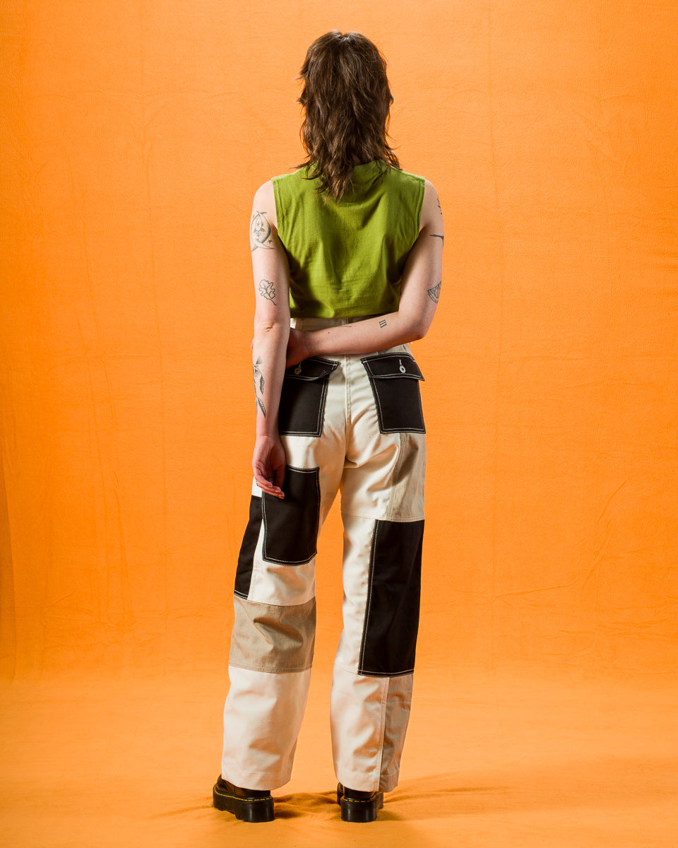 W'Menswear Unisex Freedom Flight Trouser - White/Black - Standard & Strange