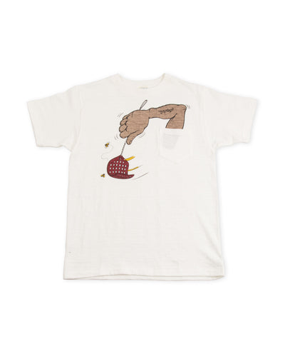John Gluckow Arm in the Pocket T-Shirt - Off-White - Standard & Strange