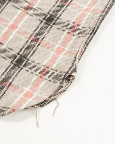 Warehouse Flannel Shirt with Chinstrap - Grey O/W - Standard & Strange