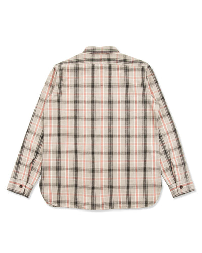 Warehouse Flannel Shirt with Chinstrap - Grey O/W - Standard & Strange