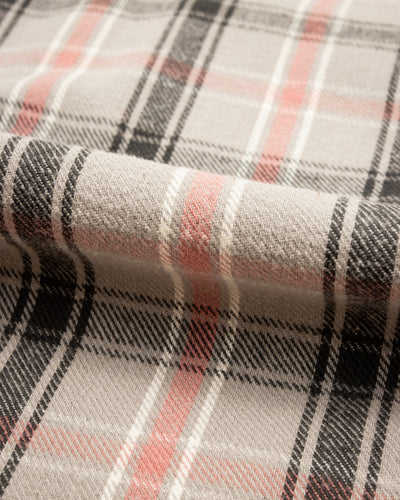 Warehouse Flannel Shirt with Chinstrap - Grey O/W - Standard & Strange