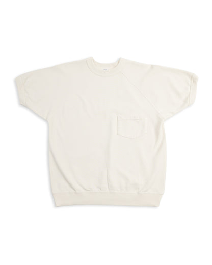 Warehouse Lot 4105 Loopwheel Short Sleeve Pocket Sweatshirt - Cream - Standard & Strange