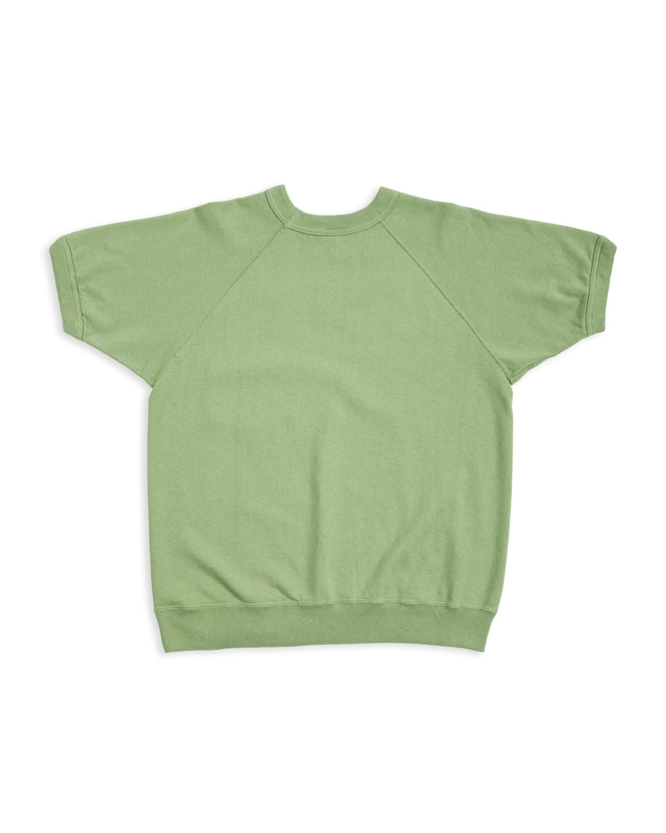 Warehouse Lot 4105 Loopwheel Short Sleeve Pocket Sweatshirt - Pale Green - Standard & Strange