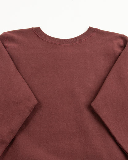 Warehouse Lot 483 Reverse Weave Loopwheel Sweatshirt - Bordeaux - Standard & Strange