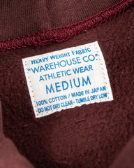 Warehouse Lot 484 Reverse Weave Loopwheel Pullover Hoodie - Bordeaux - Standard & Strange