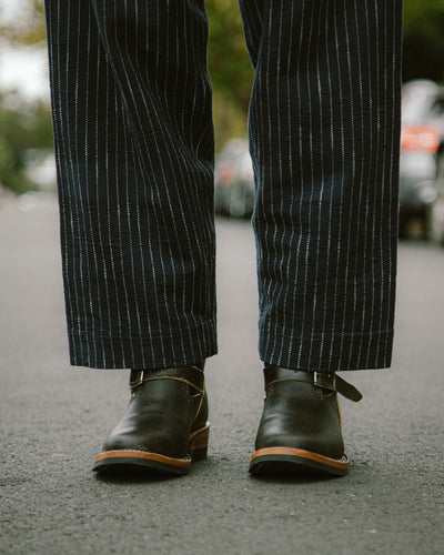 S&S x Wesco Quick Striker Engineer Boot - Olive Waxed Flesh