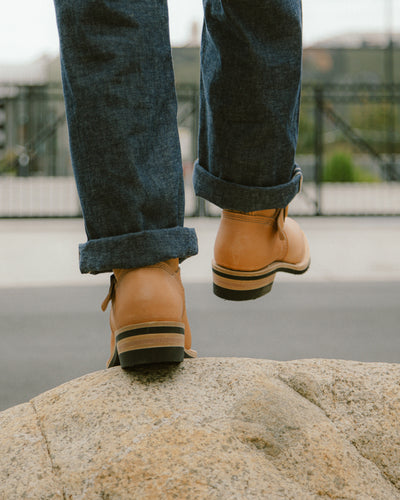 S&S x Wesco Van Cleef III Veg Tan Engineer Boot